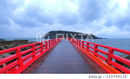 福井県雄島と雄島橋2(雨天冬) 福井県雄島と雄島橋2(雨天冬) 110749110