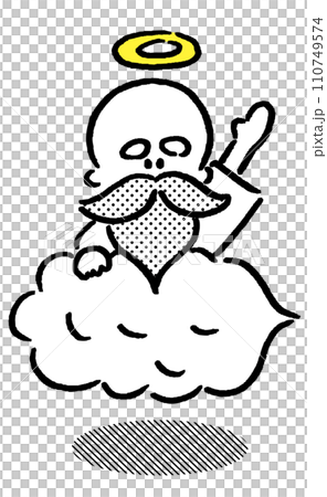 頭上戴著戒指的可愛鬍子神 頭上戴著戒指的可愛鬍子神 110749574