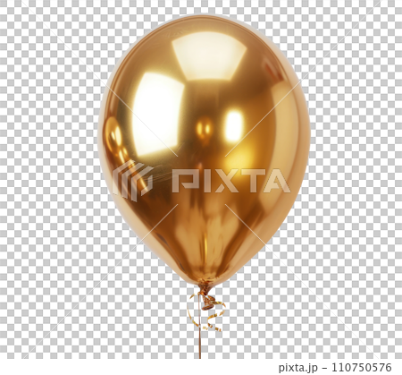 a gold balloon isolated a gold balloon isolated 110750576