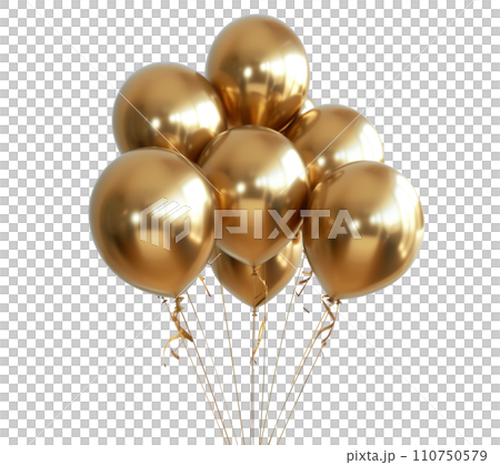 a gold balloon isolated a gold balloon isolated 110750579
