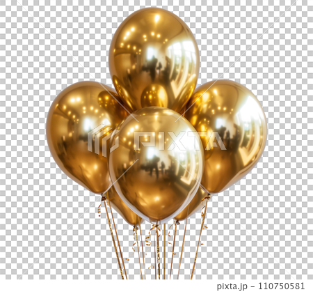 a gold balloon isolated a gold balloon isolated 110750581