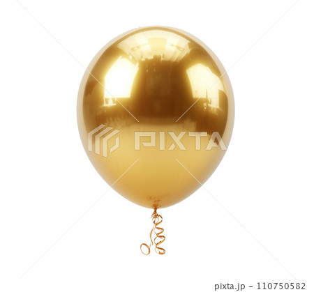 a gold balloon isolated a gold balloon isolated 110750582
