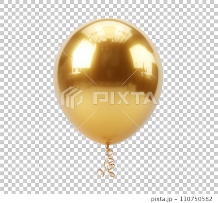 a gold balloon isolated a gold balloon isolated 110750582