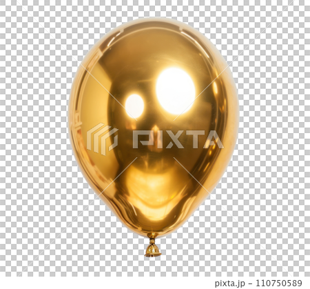 a gold balloon isolated a gold balloon isolated 110750589