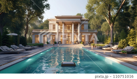 a modern and luxurious pool home 110751016