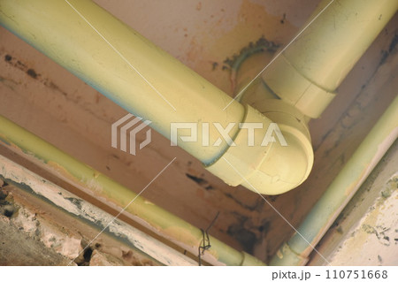 sewer plastic pipe line on rooftop in home sewer plastic pipe line on rooftop in home 110751668