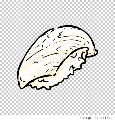 魷魚壽司手繪插畫 110751791