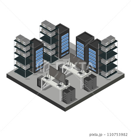 Isometric server room 110753982