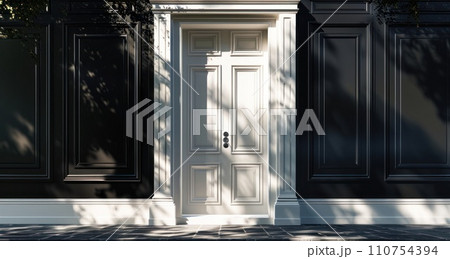 white front doors and black door surrounds 110754394