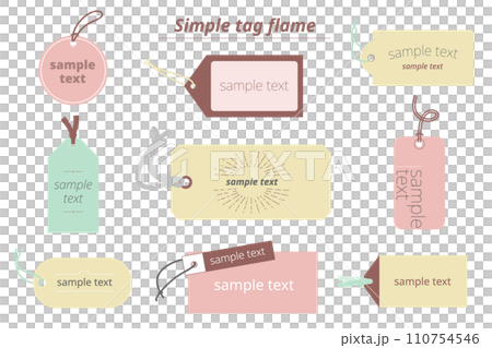 簡單標籤框插圖集 110754546