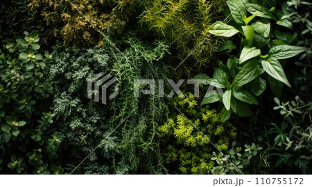 AI-generated content. Green plant background AI-generated content. Green plant background 110755172