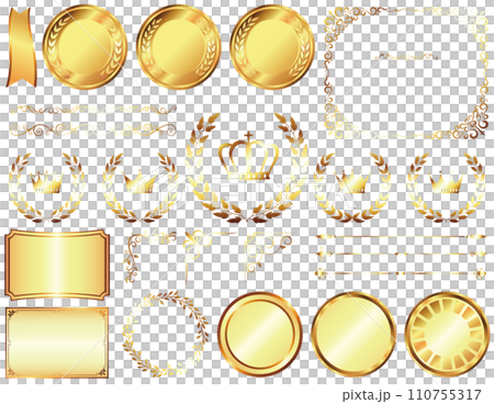 優雅的金色裝飾框 優雅的金色裝飾框 110755317