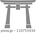 シンプルな鳥居のアイコン_グレー 110755434