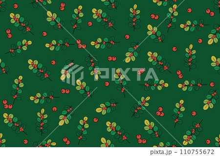 Illustration, Pattern of Banyan tree with fruits on green background. Illustration, Pattern of Banyan tree with fruits on green background. 110755672