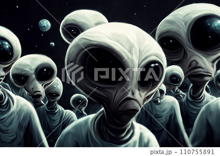 怖い宇宙人のイメージ 怖い宇宙人のイメージ 110755891