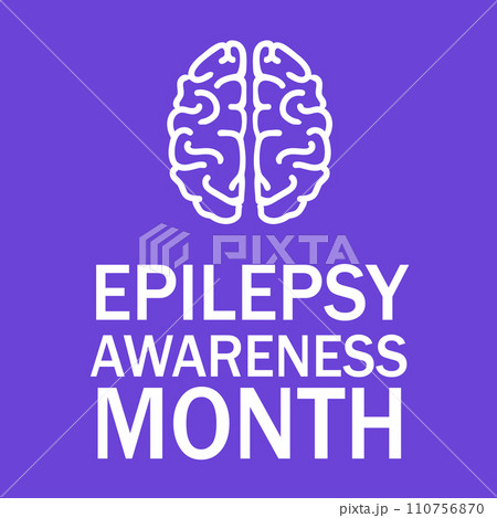 Epilepsy Awareness Month observed in November. Human brain line icon and text. Epilepsy Awareness Month observed in November. Human brain line icon and text. 110756870