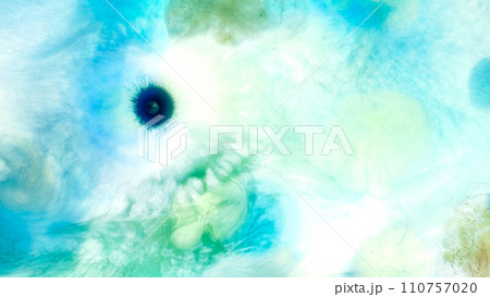 透明感のある青のグラデーションが美しいアート抽象背景画像。 110757020