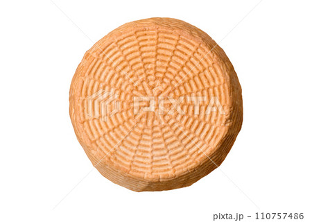 Delicious hard craft cheese made from cow or goat milk 110757486