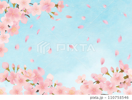 シンプルな満開の桜のイラスト シンプルな満開の桜のイラスト 110758546