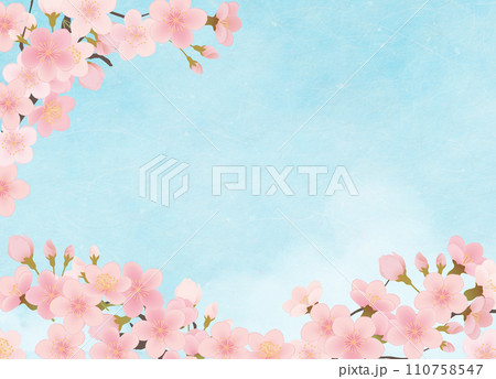 シンプルな満開の桜のイラスト 110758547
