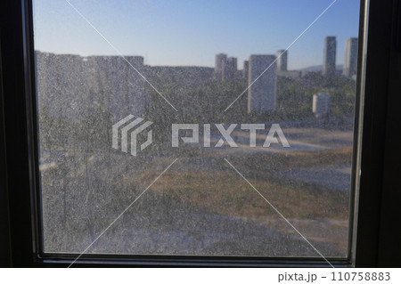 dusty on the glass of window texture, dirty background. dusty on the glass of window texture, dirty background. 110758883