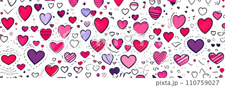 Valentines day flat abstract pink, azure hearts pastel background banner. Perfect for Valentines Day card, romantic themed design, voucher, greeting card, wrapping paper. Concept love. Copy space. Valentines day flat abstract pink, azure hearts pastel background banner. Perfect for Valentines Day card, romantic themed design, voucher, greeting card, wrapping paper. Concept love. Copy space. 110759027