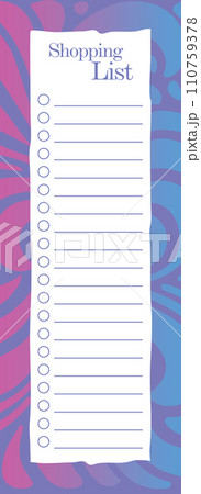 Grocery shopping list Grocery shopping list 110759378