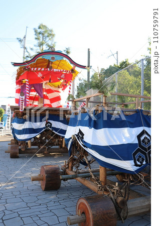 山﨑八幡宮秋季例大祭、山崎八幡宮、秋、祭り、2023年、山車、本山神事 山﨑八幡宮秋季例大祭、山崎八幡宮、秋、祭り、2023年、山車、本山神事 110759791