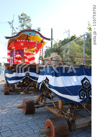 山﨑八幡宮秋季例大祭、山崎八幡宮、秋、祭り、2023年、山車、本山神事 山﨑八幡宮秋季例大祭、山崎八幡宮、秋、祭り、2023年、山車、本山神事 110759792