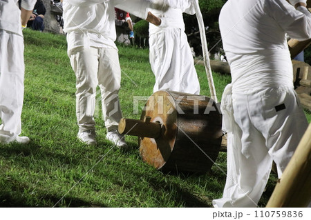 山﨑八幡宮秋季例大祭、山崎八幡宮、秋、祭り、2023年、山車、本山神事 110759836