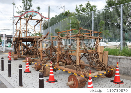 山﨑八幡宮秋季例大祭、山崎八幡宮、秋、祭り、2023年、山車、本山神事 110759870