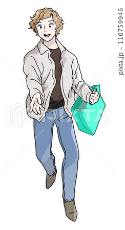 買い物をする男性 110759946