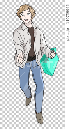 買い物をする男性 110759946
