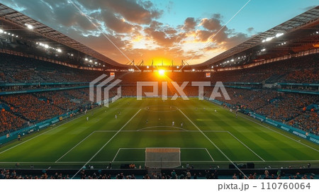 AI-generated content. Soccer fan or football fan at cheering while winning match. Generative AI AI-generated content. Soccer fan or football fan at cheering while winning match. Generative AI 110760064