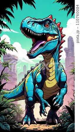Cute dinosaur drawing cartoon artwork Cute dinosaur drawing cartoon artwork 110760084