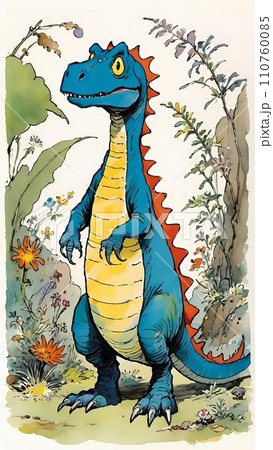 Cute dinosaur drawing cartoon artwork 110760085