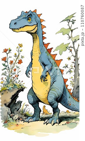 Cute dinosaur drawing cartoon artwork 110760087