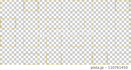 ゴールドのシンプル横長フレームセット 110761450