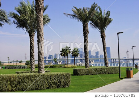 UAE アブダビ ルーブルアブダビ美術館周辺の風景 110761785