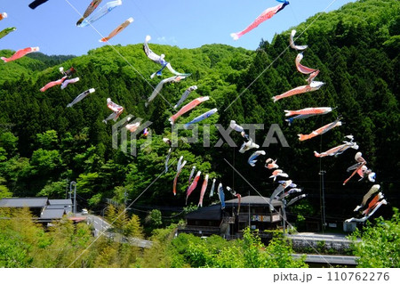 五月の空に泳ぐ鯉のぼり 【相模原市津久井 5月】 五月の空に泳ぐ鯉のぼり 【相模原市津久井 5月】 110762276