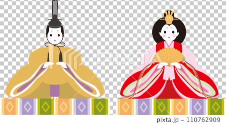 Hinamatsuri Hinamatsuri Hina Doll March Spring Decoration Icon Treatment Simple Cute Illustration Material 110762909