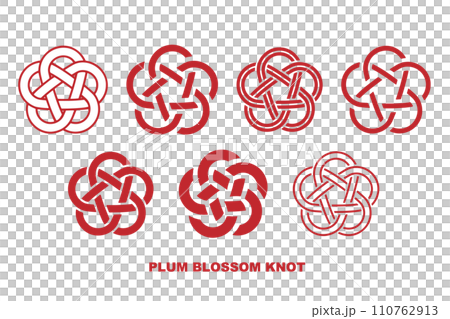 水引梅花結設置背景透明 110762913