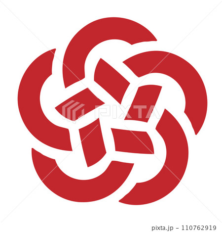 水引　梅結び　単体　背景透過 110762919