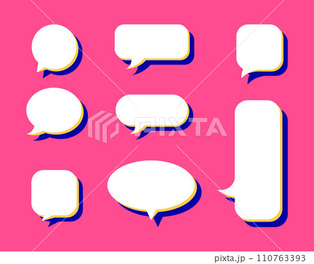 Vector Speech Bubble Collection, Vintage Graphic Design 110763393