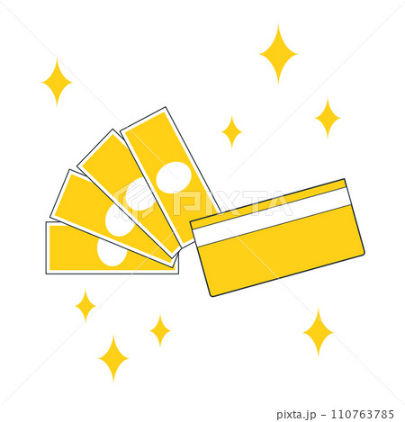 お金と通帳のイラスト 110763785