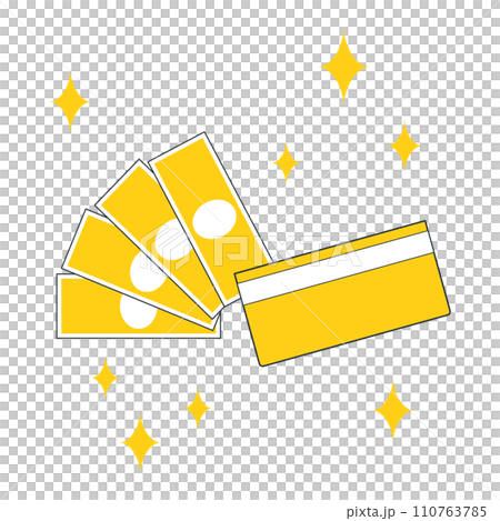 Illustration of money and passbook Illustration of money and passbook 110763785