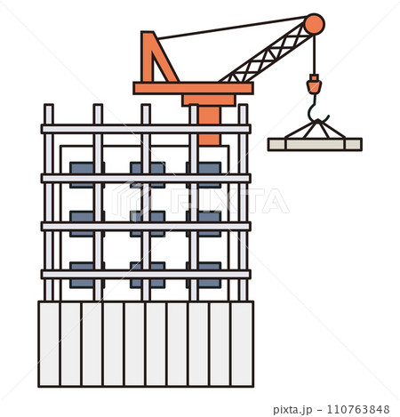 建設中のビルのイラスト 建設中のビルのイラスト 110763848