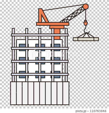 建設中のビルのイラスト 建設中のビルのイラスト 110763848