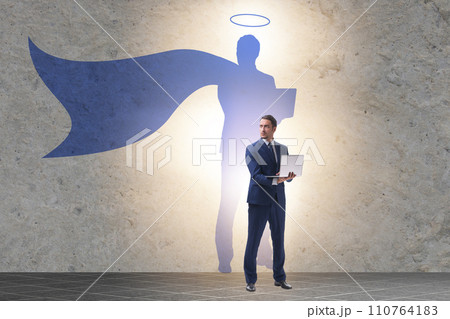 Businessman in the alter ego concept Businessman in the alter ego concept 110764183