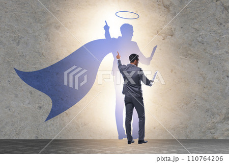 Businessman in the alter ego concept Businessman in the alter ego concept 110764206